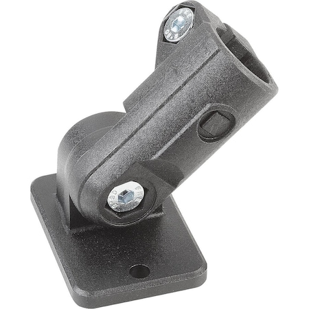 Kipp Tube Clamp W. Swivel Foot G=50 Thermoplastic, For Rnd. Tubes, Comp:Steel, A=18 K0490.18